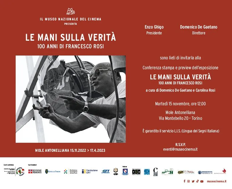 ‘Le mani sulla verità’. 100 anni di Francesco Rosi al Museo nazionale del Cinema di Torino.
